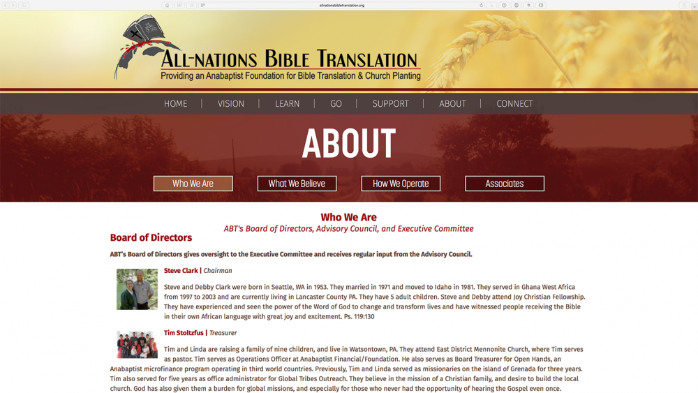 All Nations Bible Translation - about page - desktop
