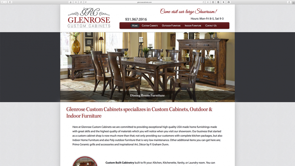 Glenrose Cabinet - Home page - desktop