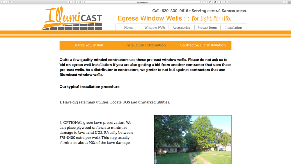 Illumicast installation page on Desktop