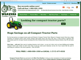 Compact Tractor Parts - Home page - desktop 