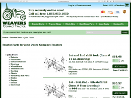 Compact Tractor Parts - John Deere page - desktop 