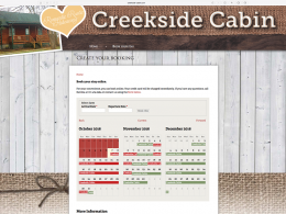 Creekside Cabin - register page - desktop 