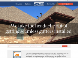 Flo-Rite Gutter Home page - Desktop