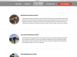 Flo-Rite Gutter services page - Desktop